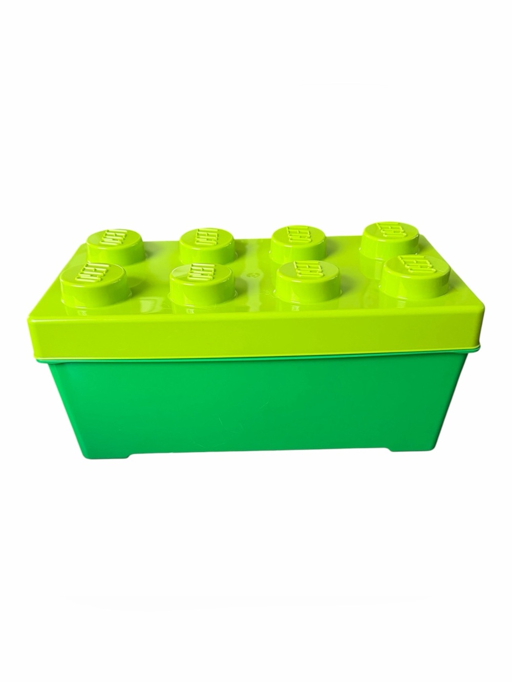 LEGO Storage Brick Stackable Box 8 Stud Building Block Container 14"x7"x6" Green